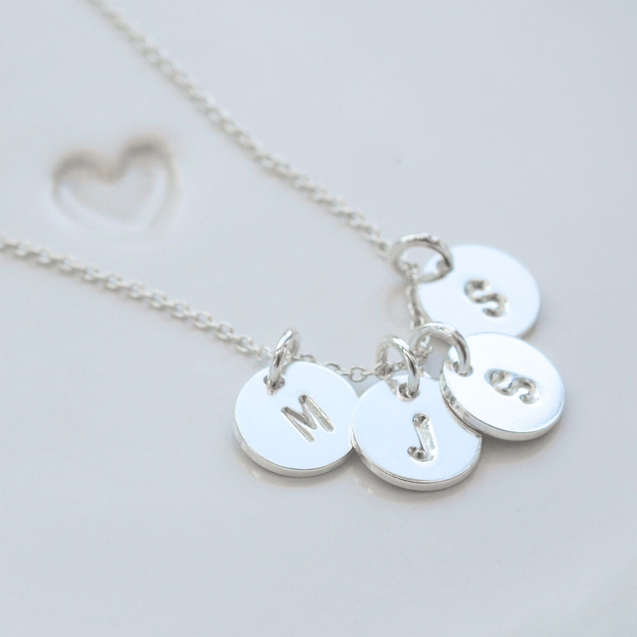 Initial Disc Necklace (up to four discs)