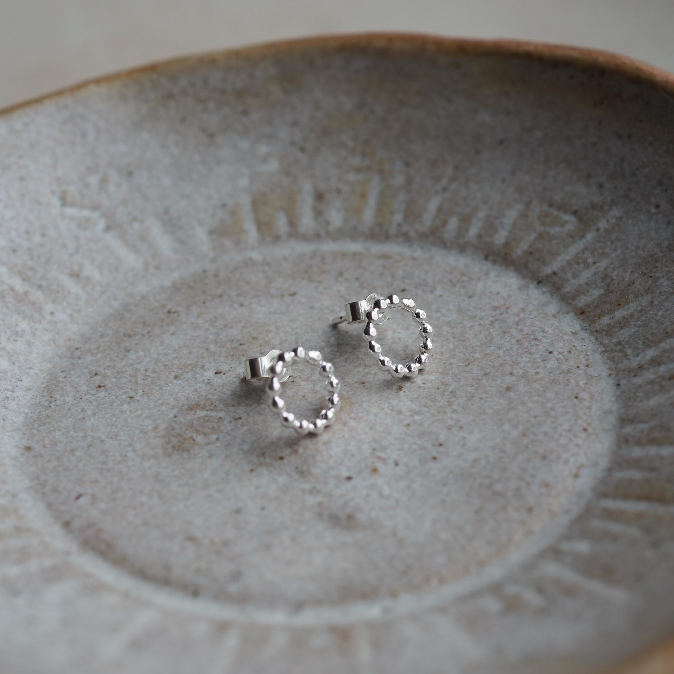 Halo Stud Earrings | Beaded Stud Earrings