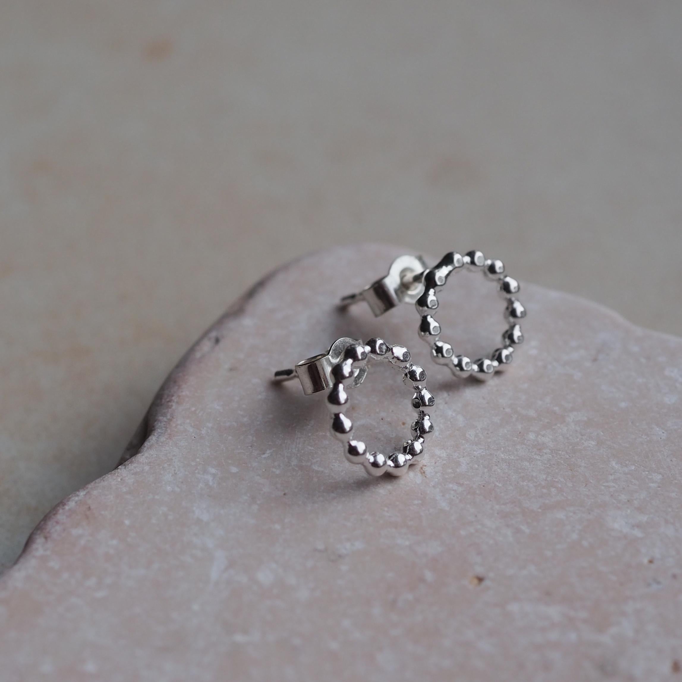 Halo Stud Earrings | Beaded Stud Earrings