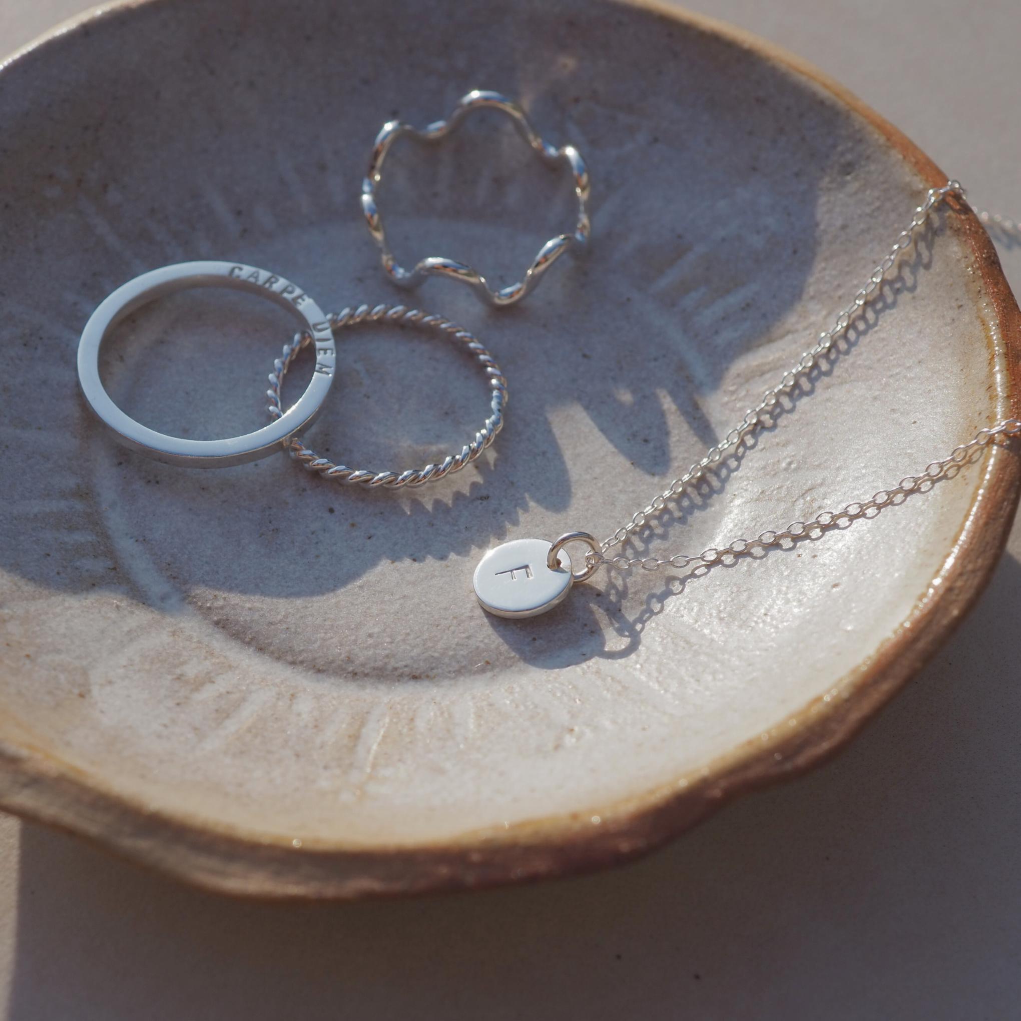 Initial Disc Necklace