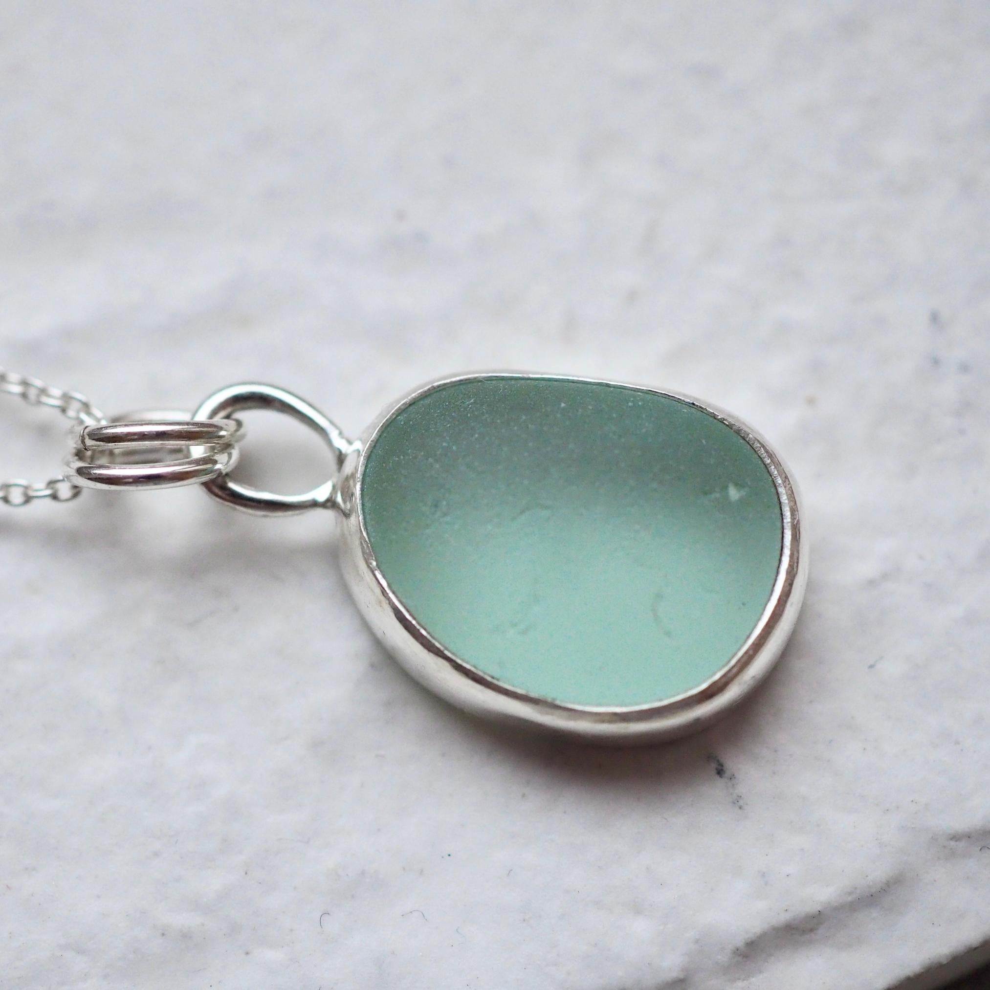 Seafoam Sea Glass Necklace
