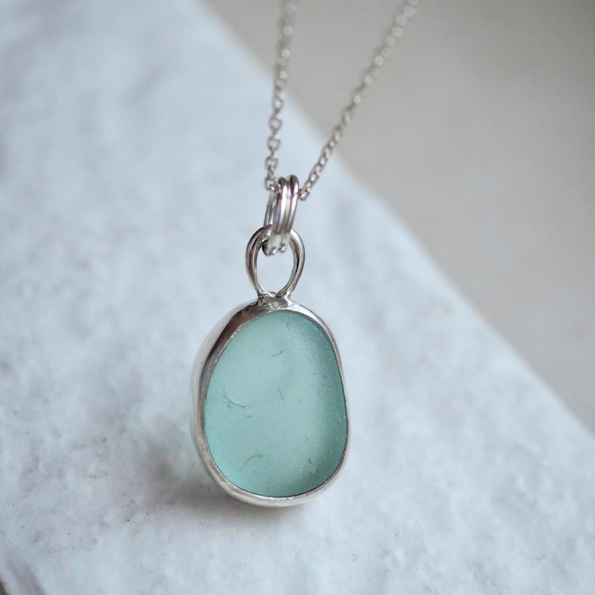 Seafoam Sea Glass Necklace