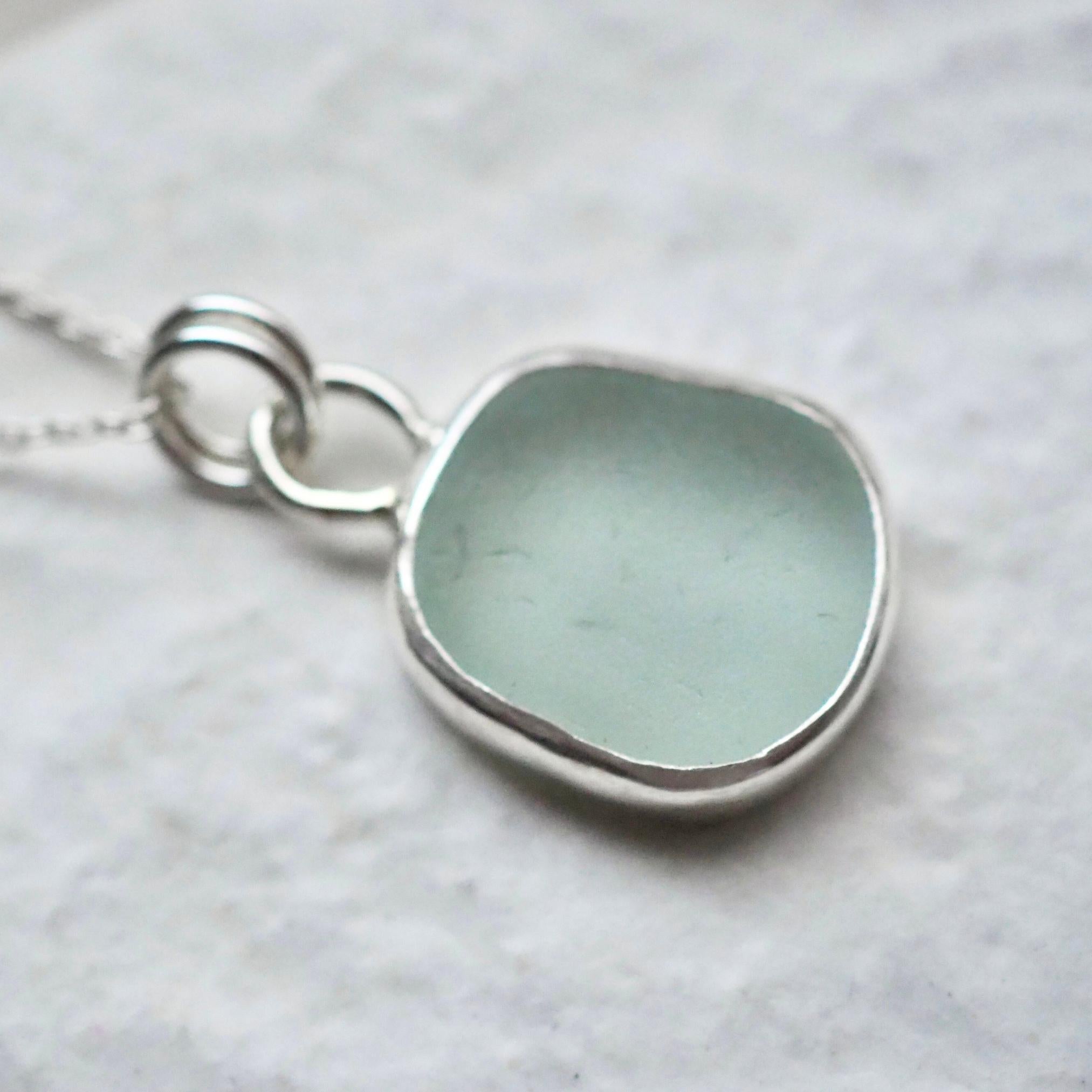 Pale Seafoam Sea Glass Necklace