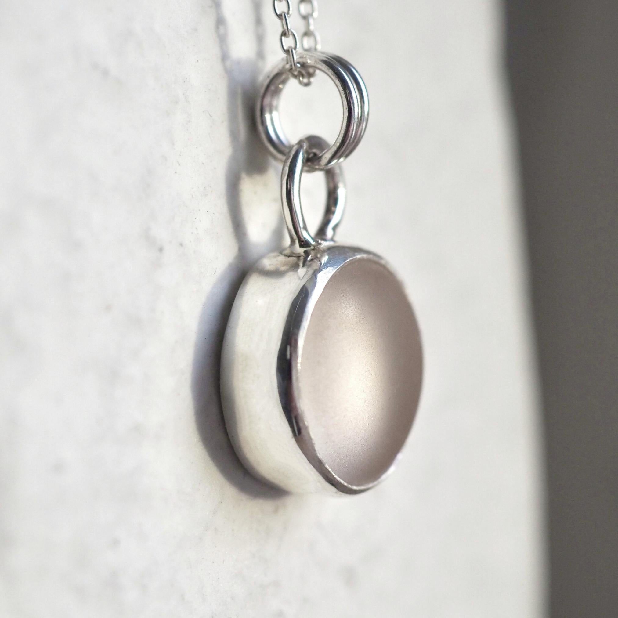 White-Pink Sea Glass Necklace