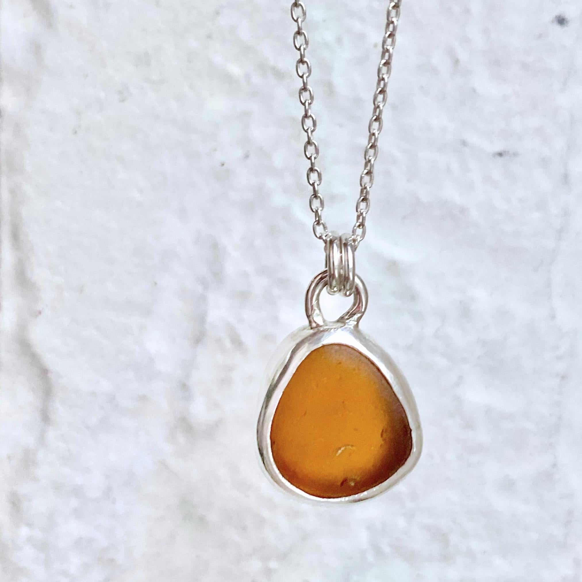 Sea Glass Necklace | Sterling Silver Necklace