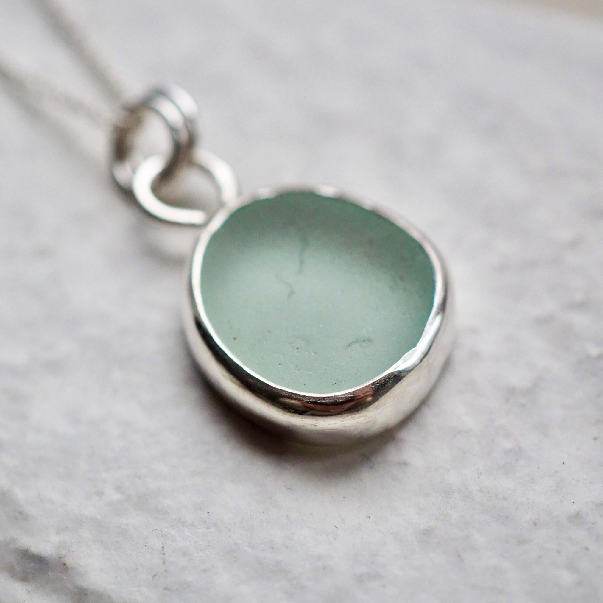 Light Seafoam Sea Glass Necklace