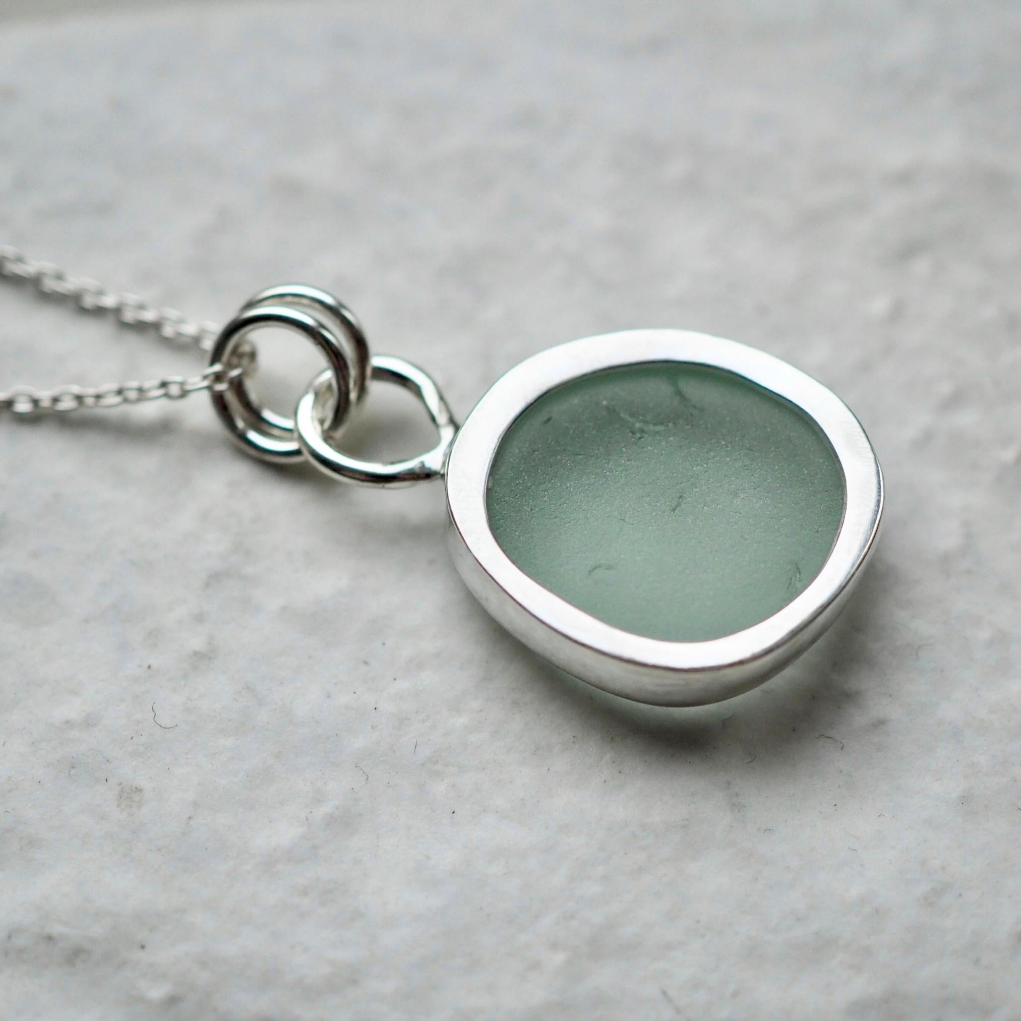Light Seafoam Sea Glass Necklace