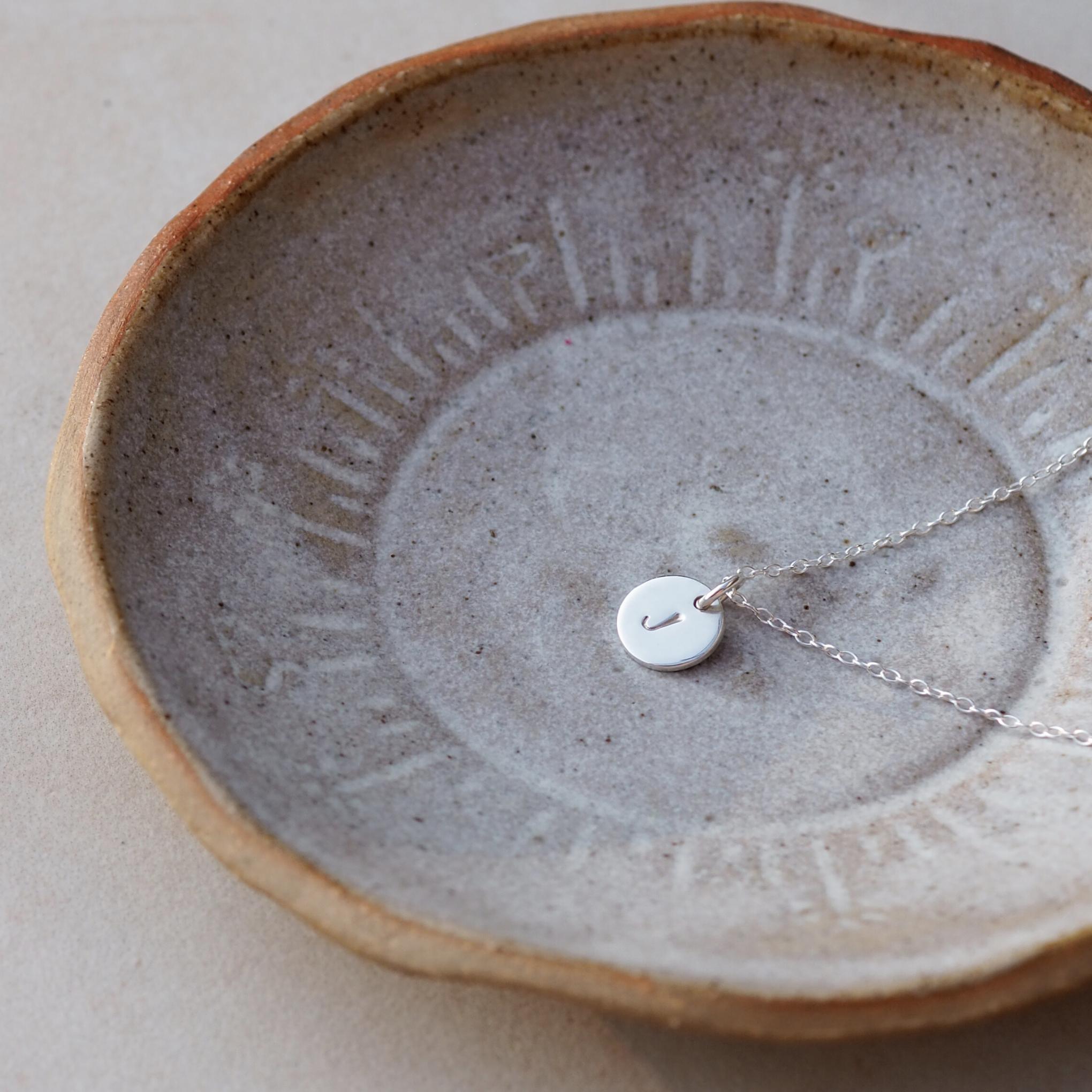 Initial Disc Necklace