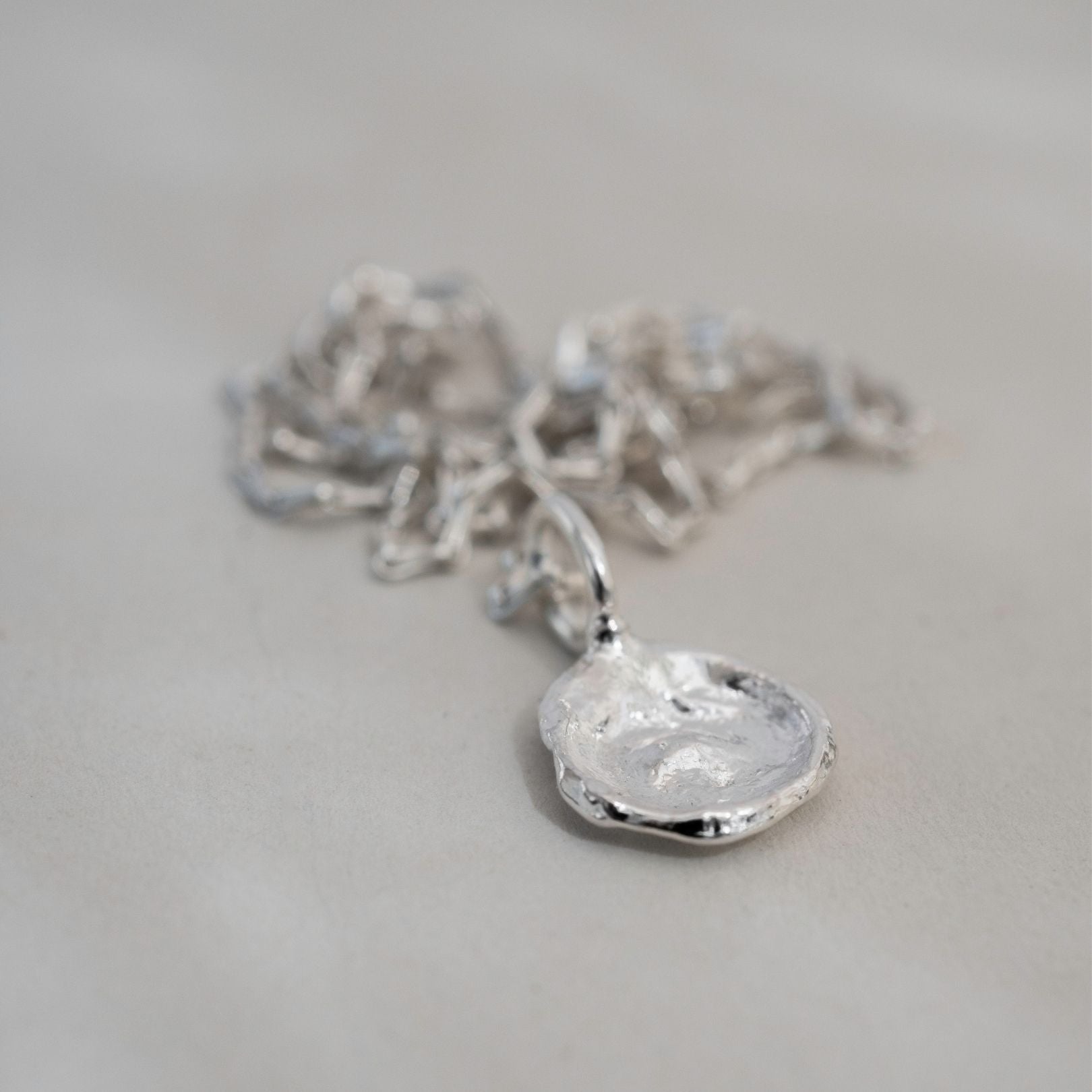 Sterling Silver Watercast Charm Necklace One