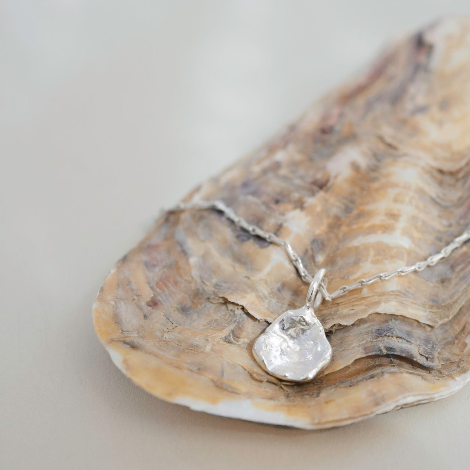 Sterling Silver Watercast Charm Necklace Two
