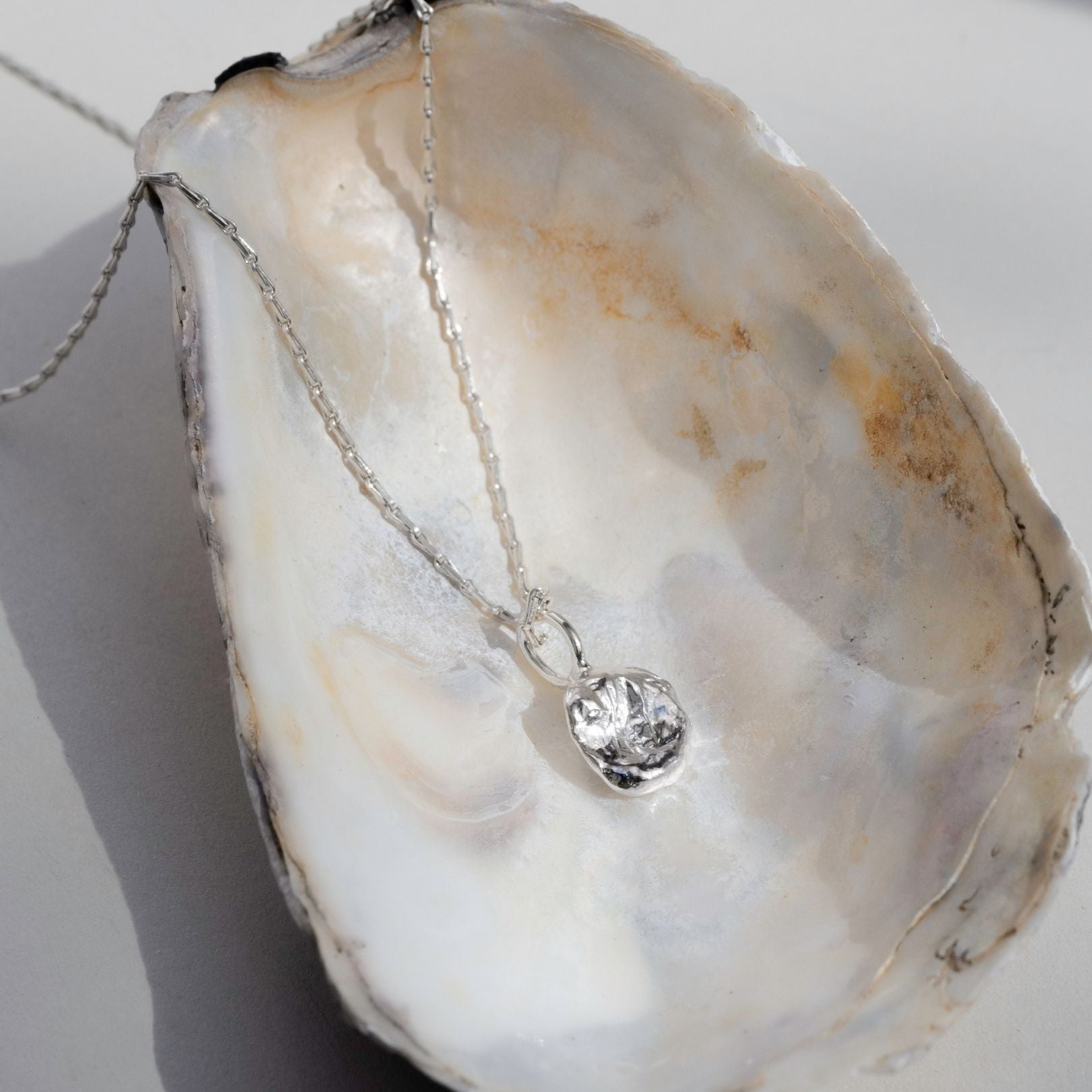 Sterling Silver Watercast Charm Necklace Three