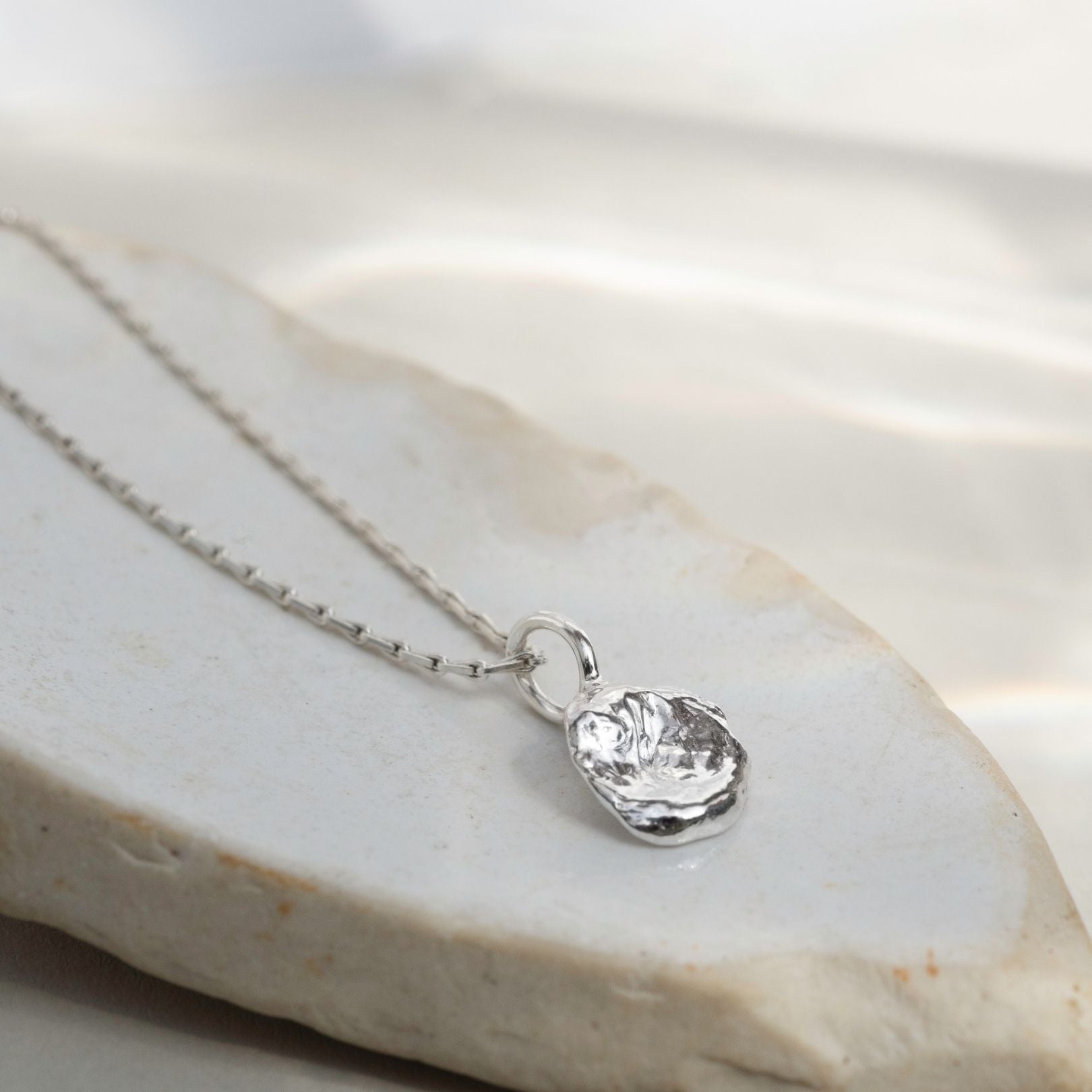 Sterling Silver Watercast Charm Necklace Three