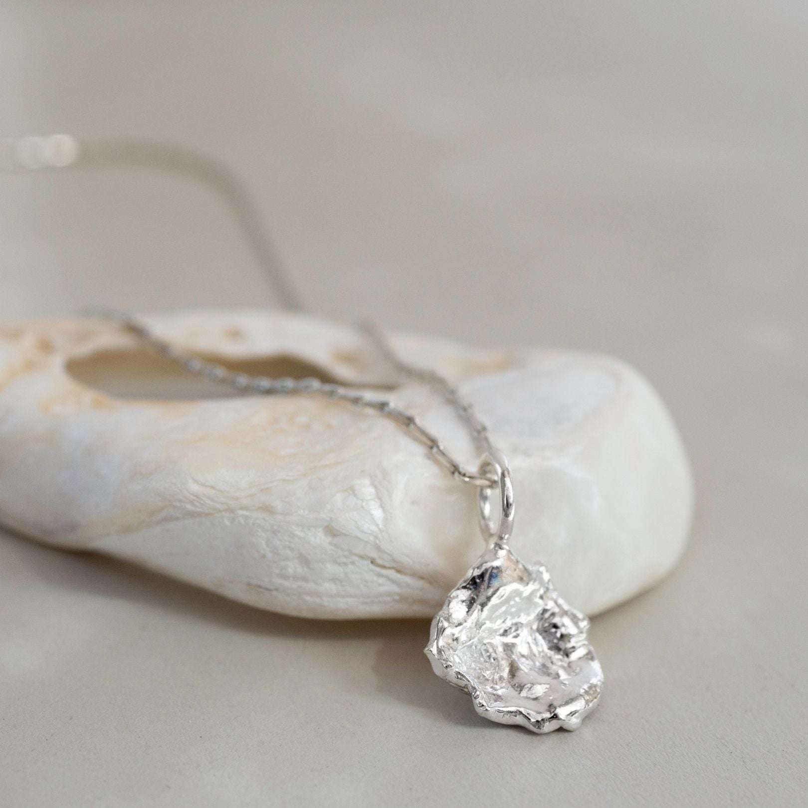 Sterling Silver Watercast Charm Necklace Four