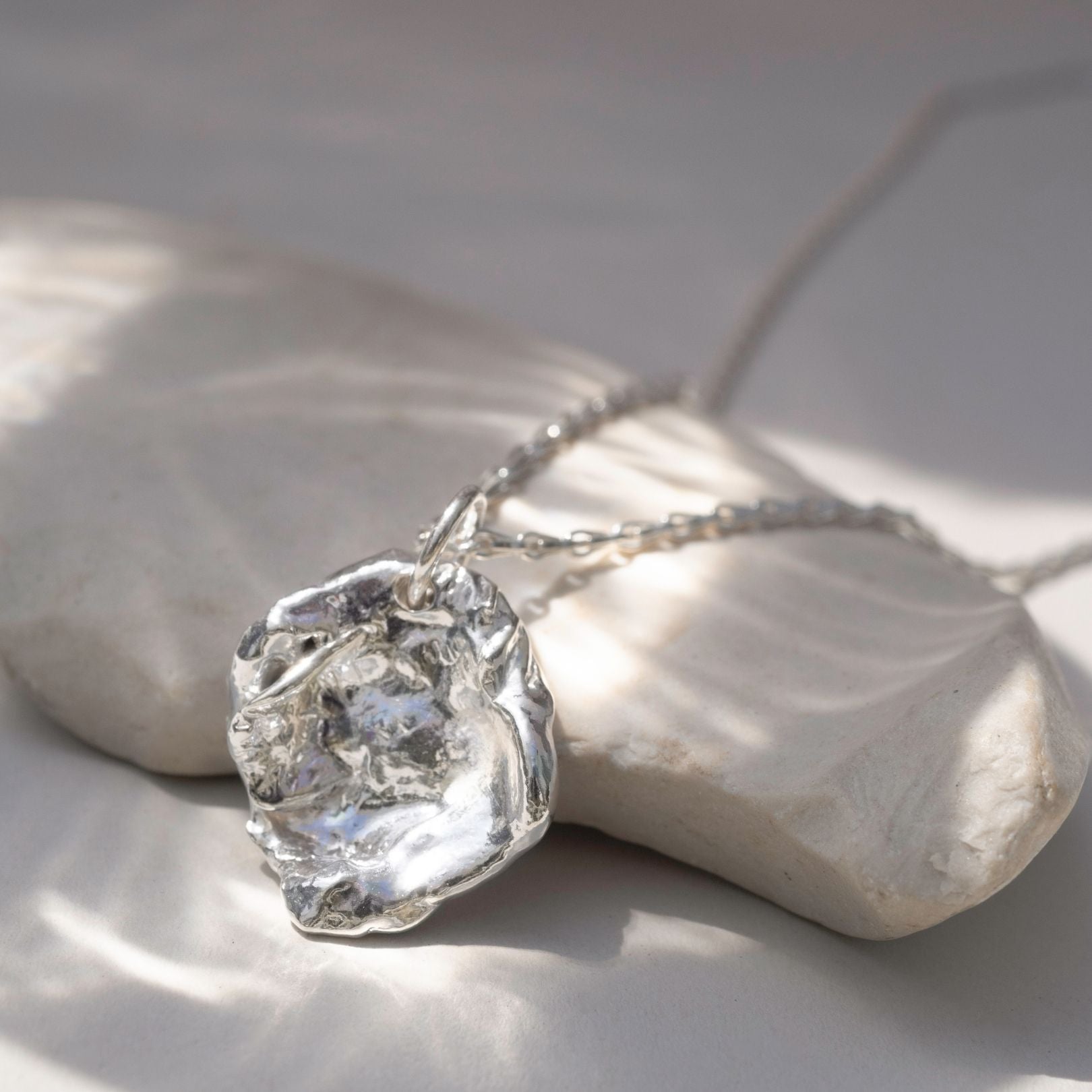 Sterling Silver Watercast Necklace