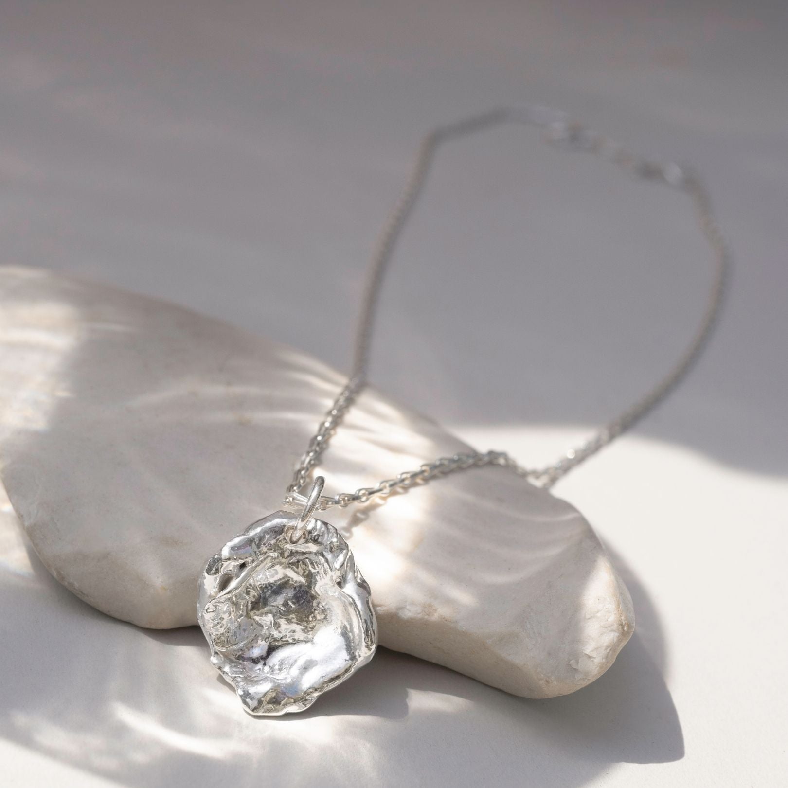 Sterling Silver Watercast Necklace