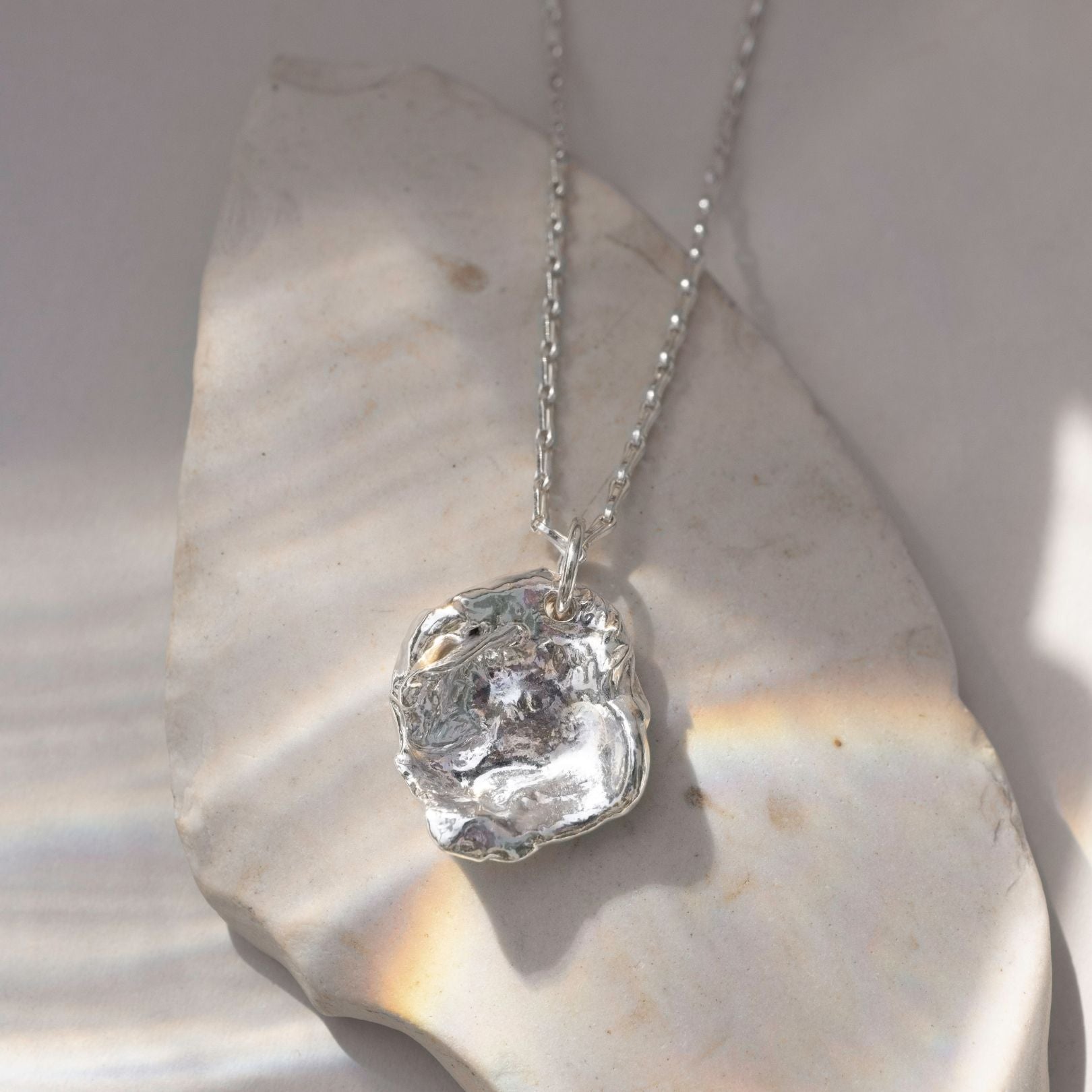 Sterling Silver Watercast Necklace