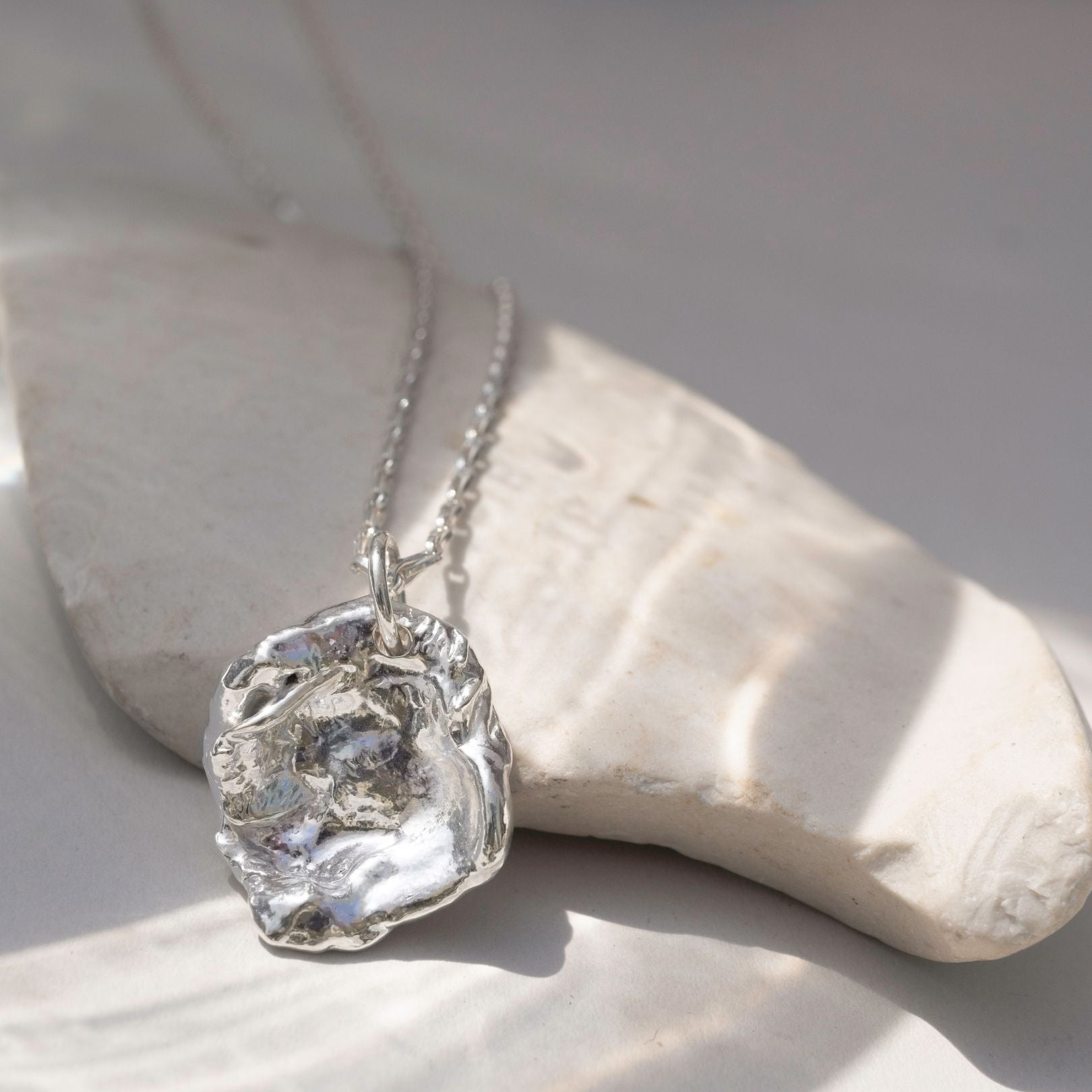 Sterling Silver Watercast Necklace