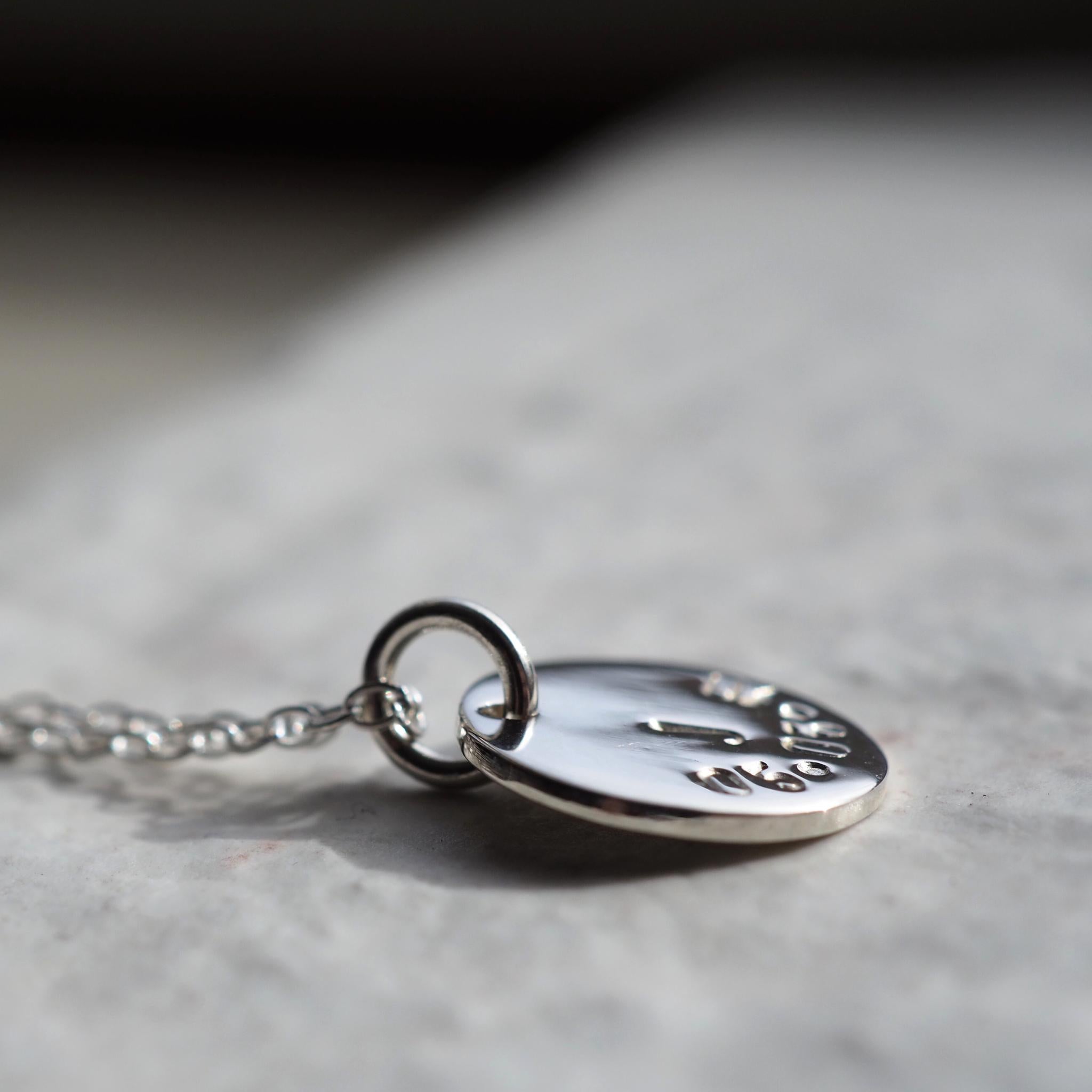 Initial & Date Disc Necklace