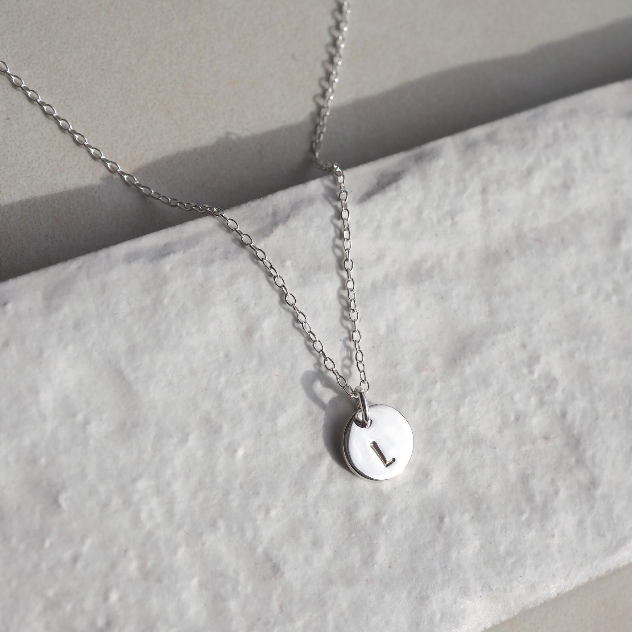 Initial Disc Necklace