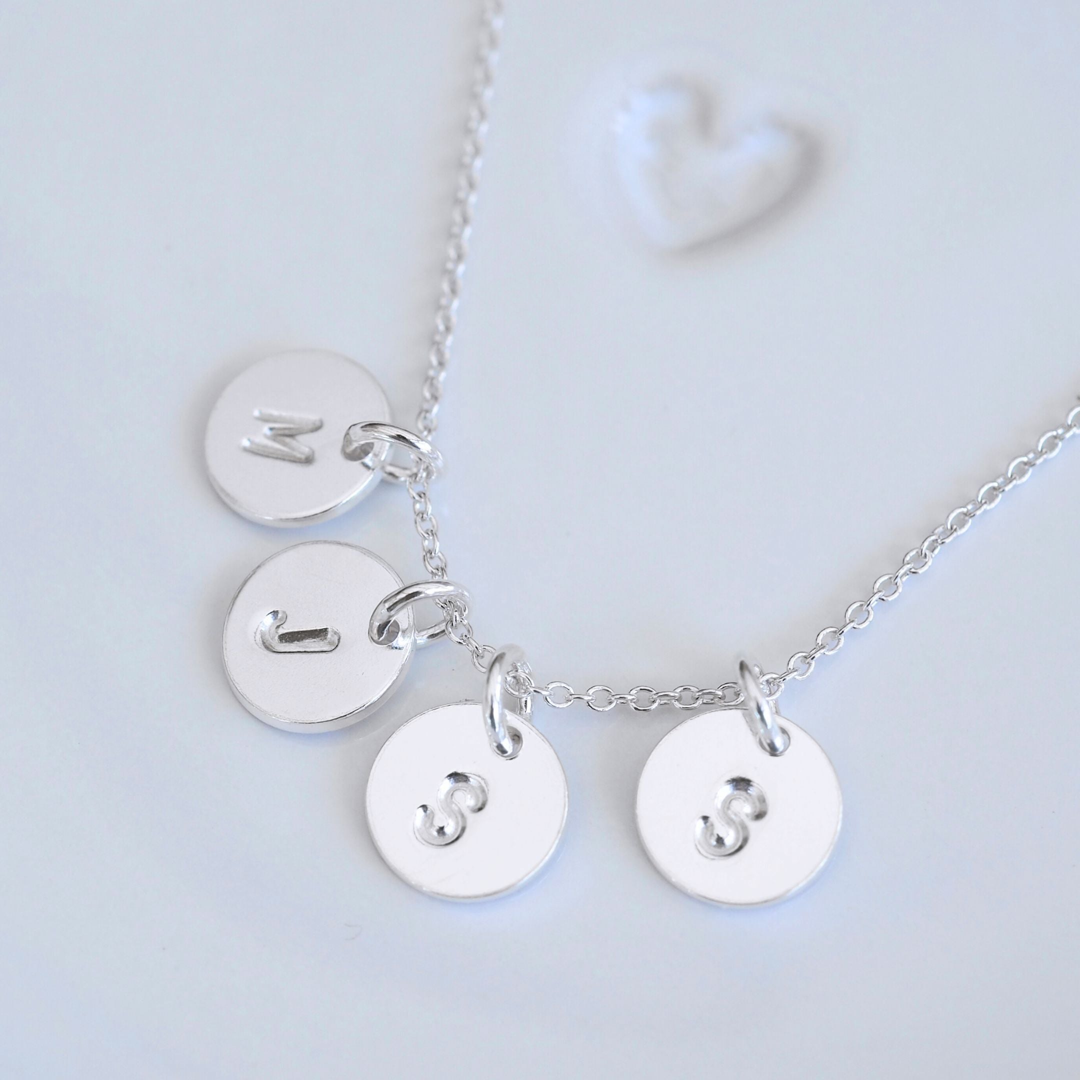 Initial Disc Necklace (up to four discs)