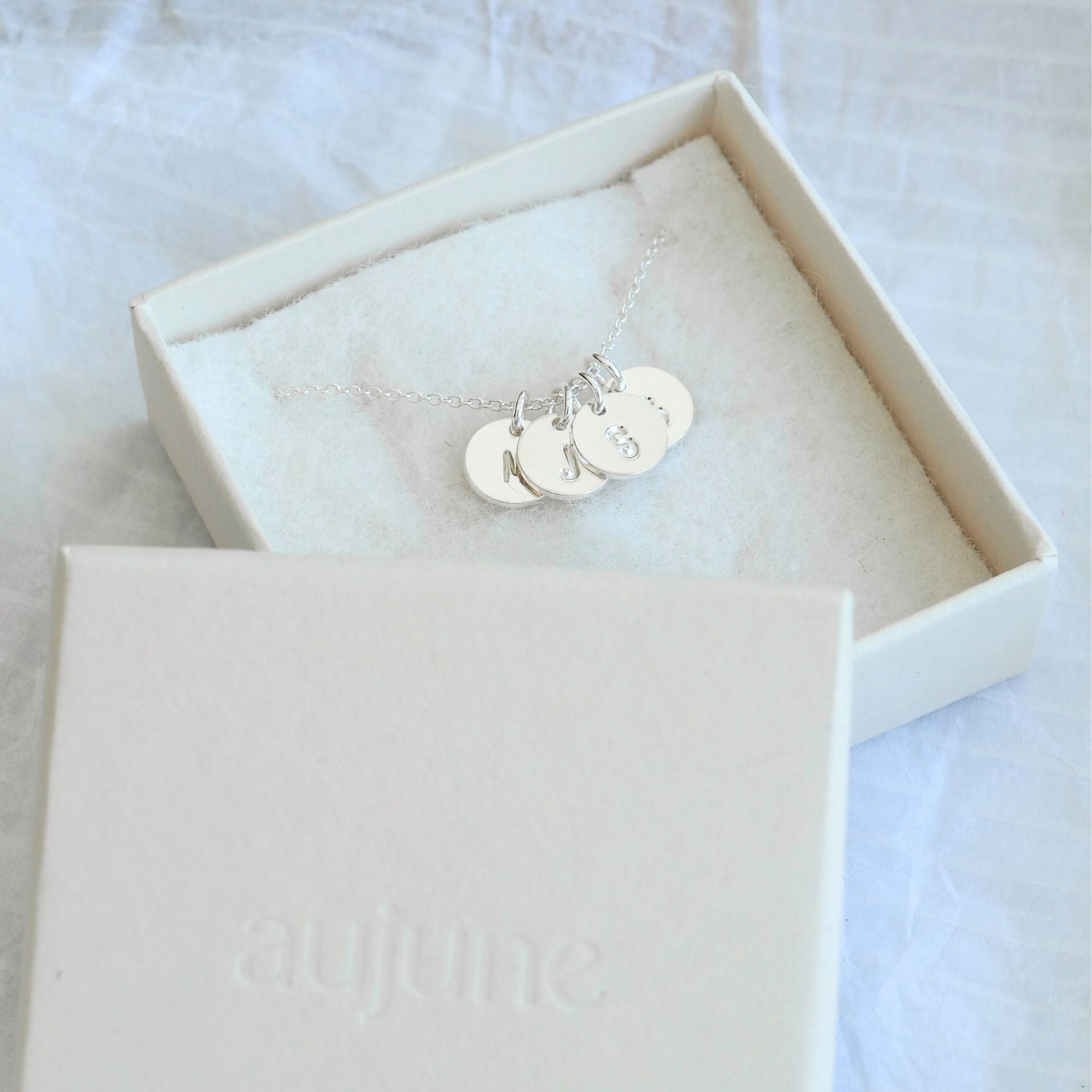 Initial Disc Necklace (up to four discs)