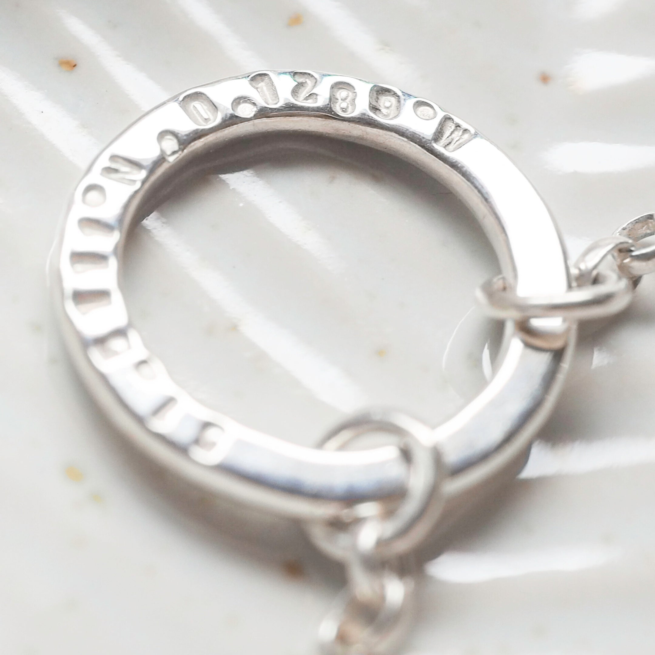 Sterling Silver jewellery hand stamped with coordinates