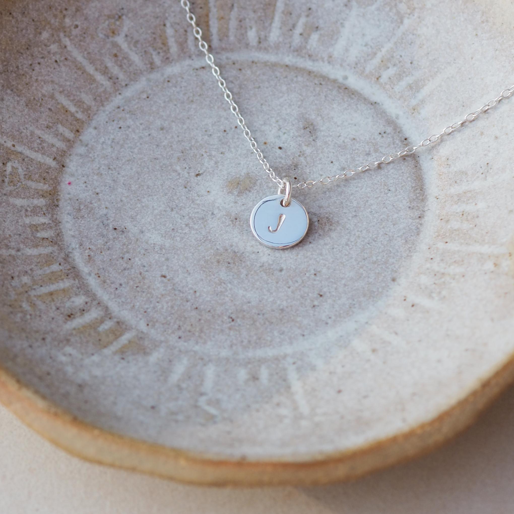 Initial Disc Necklace 
