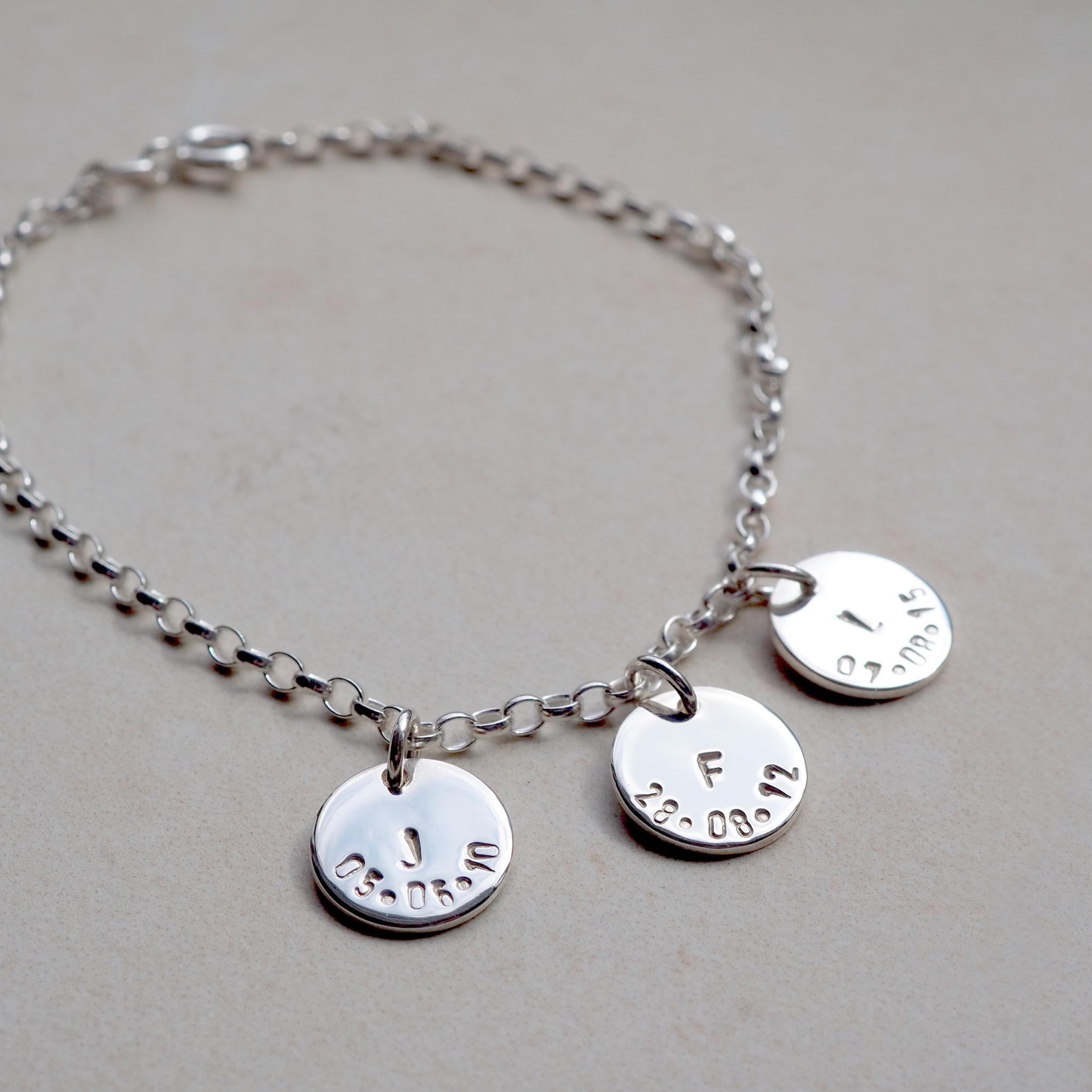 Disc Charm Bracelet