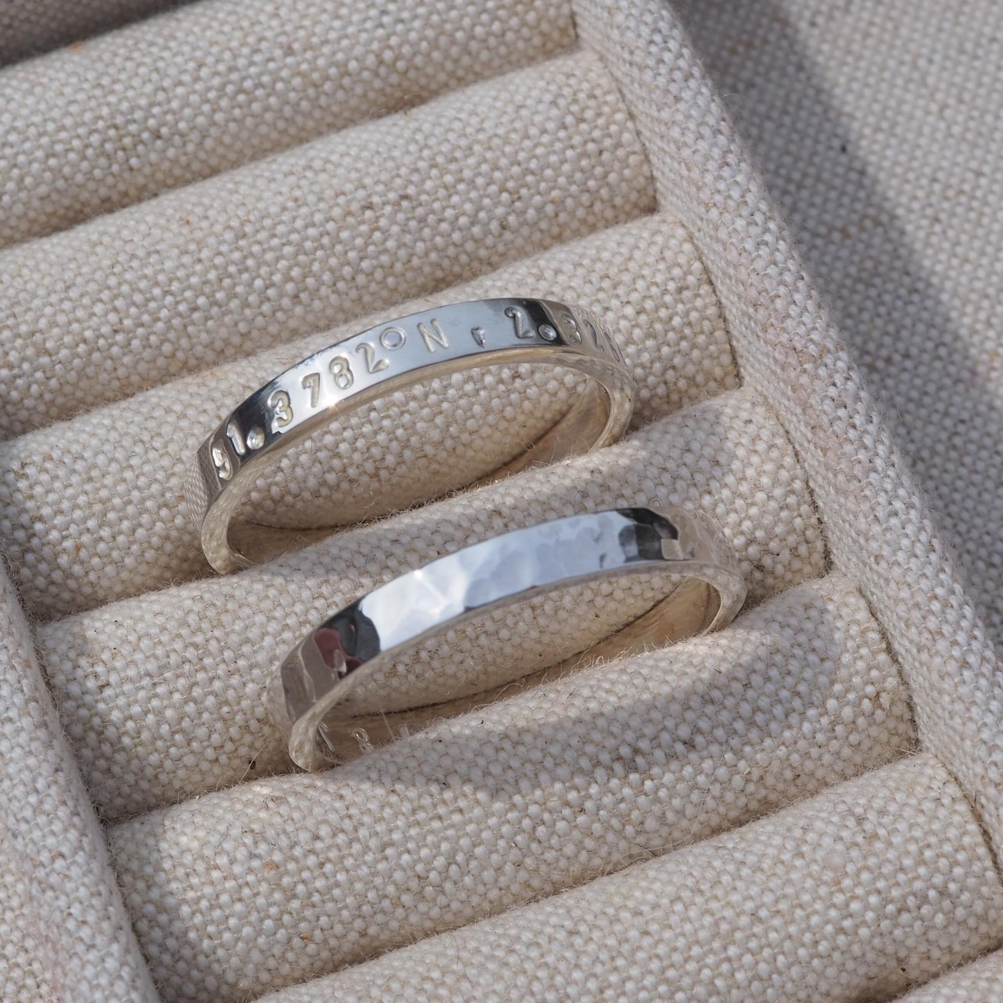 Personalised Sterling Silver Stacking Rings