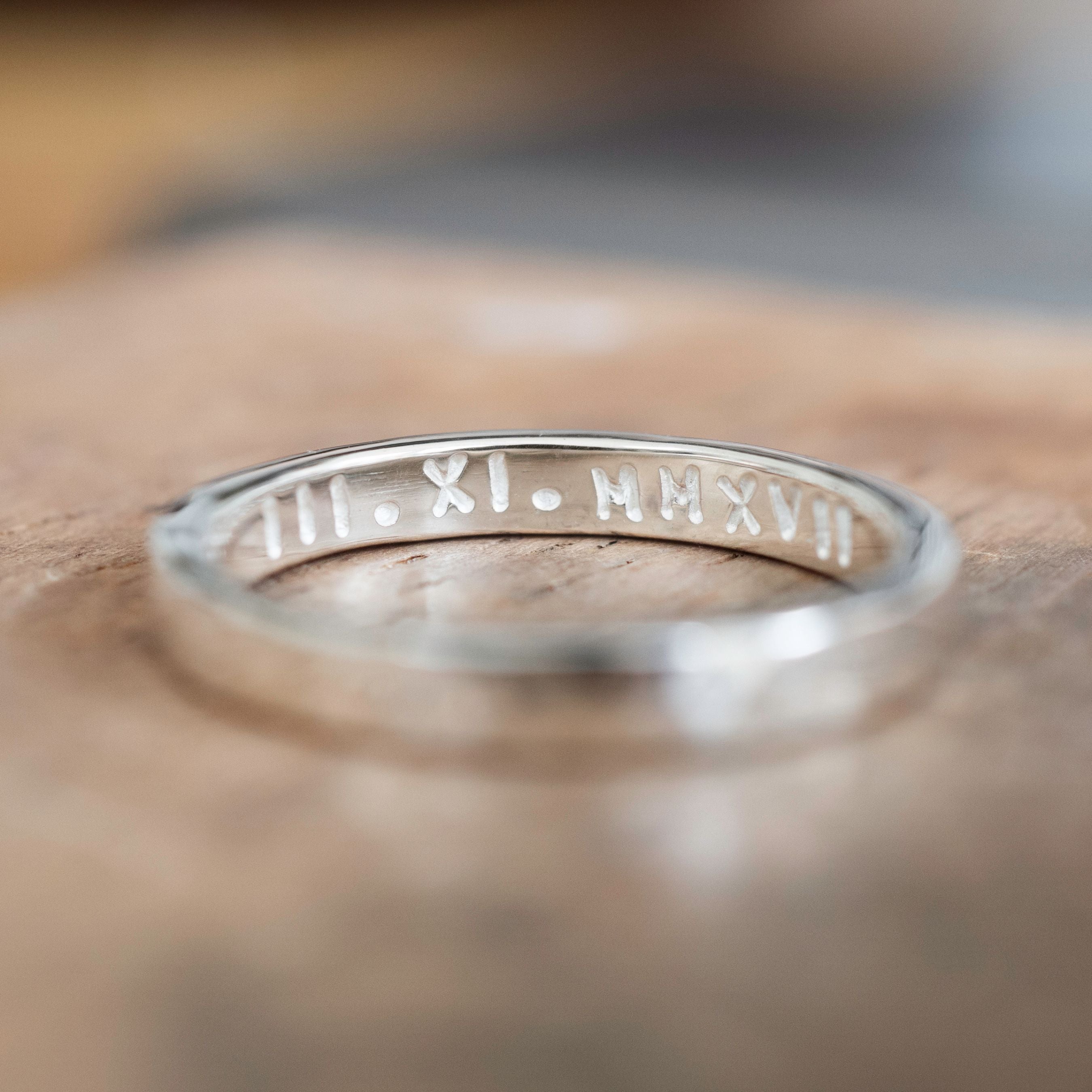 Sterling Silver Ringnumerals