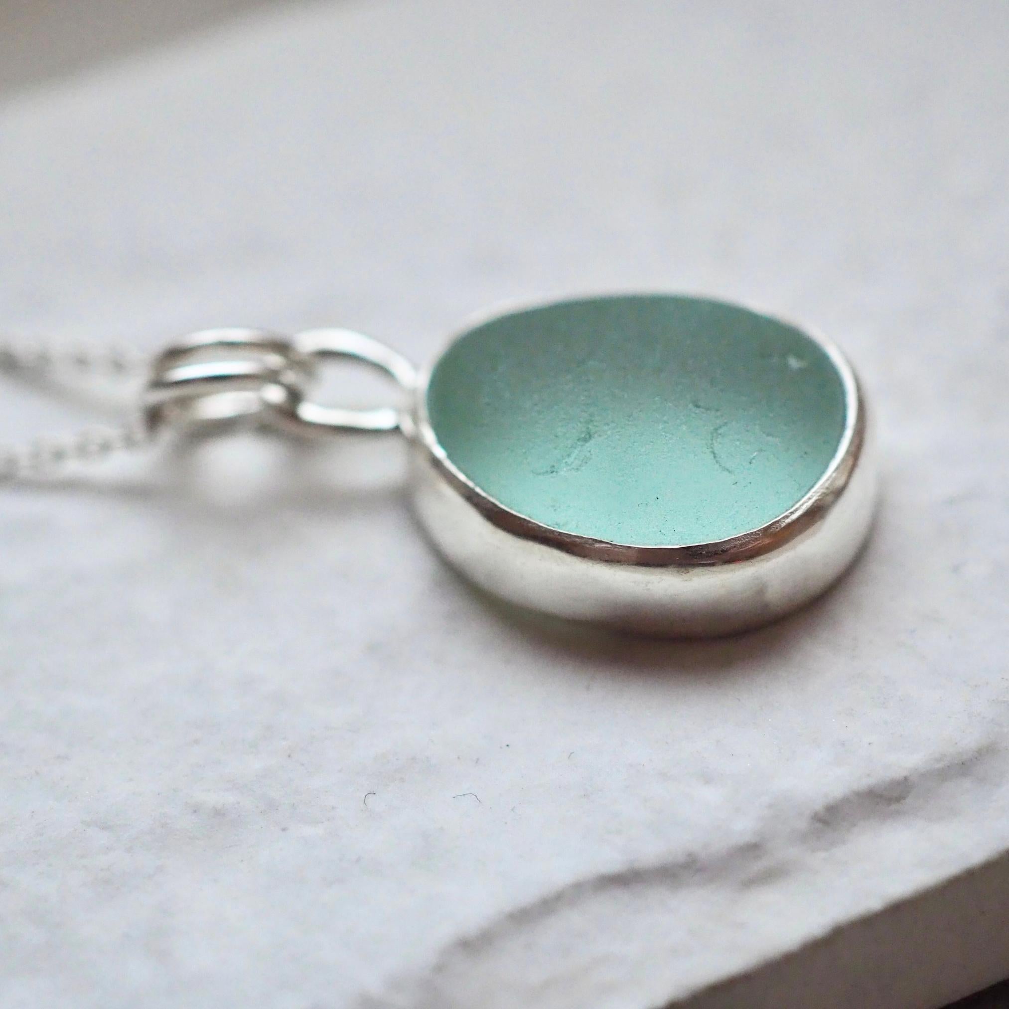 Seafoam Sea Glass Necklace
