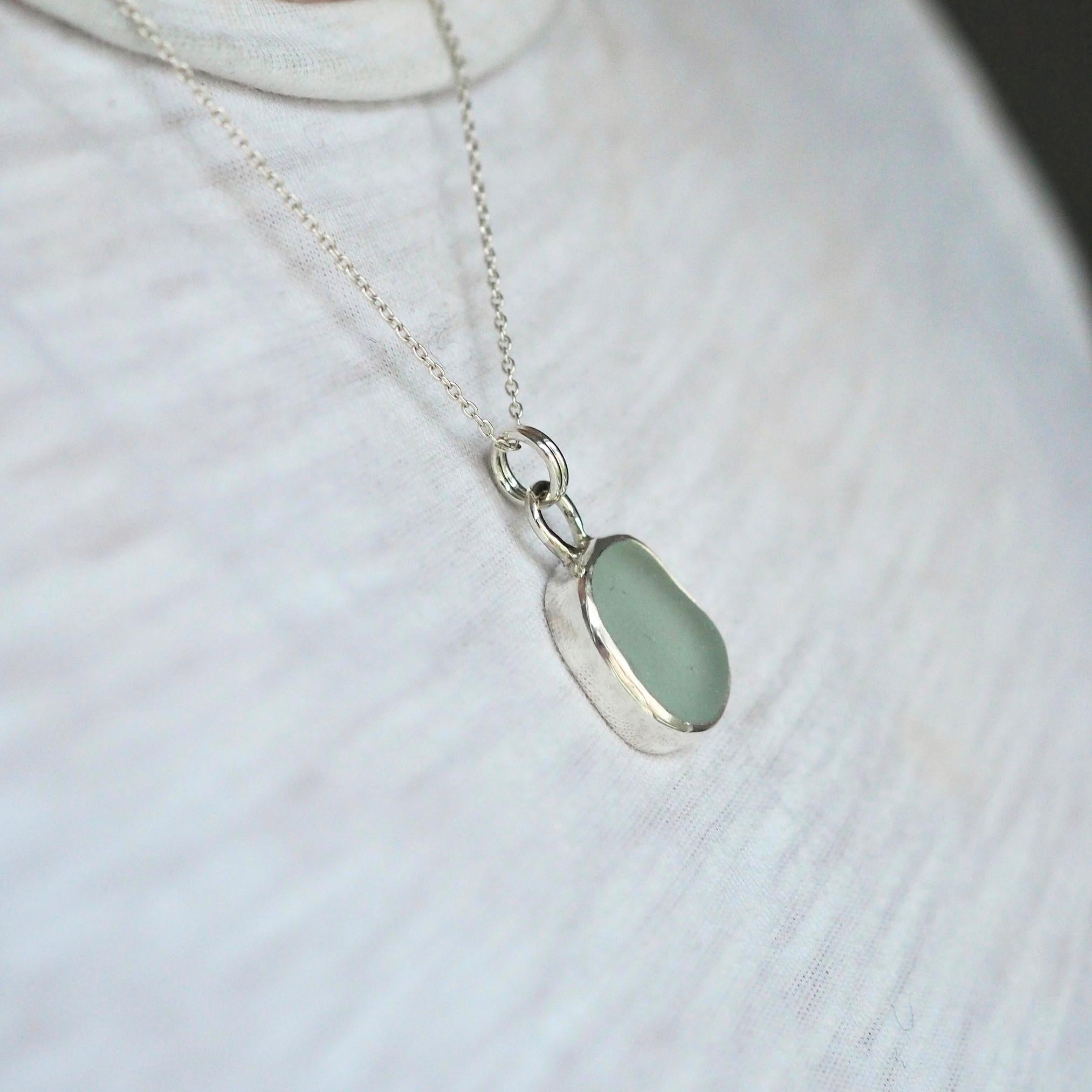 Seafoam Sea Glass Necklace