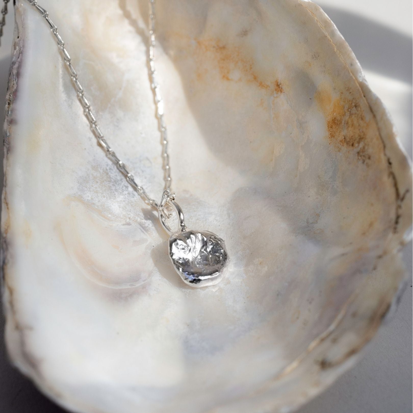 Sterling Silver Watercast Charm Necklace Three