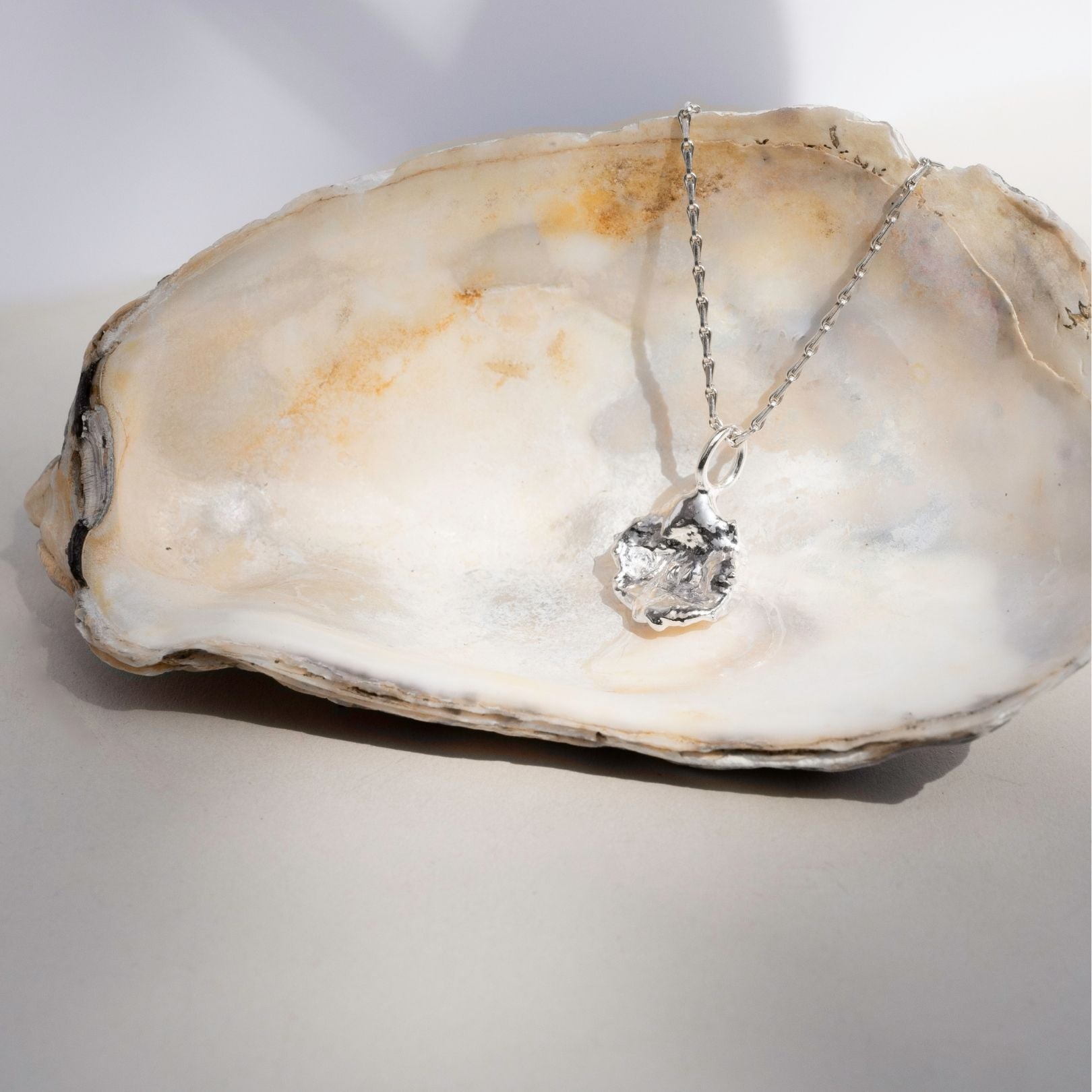 Sterling Silver Watercast Charm Necklace Four