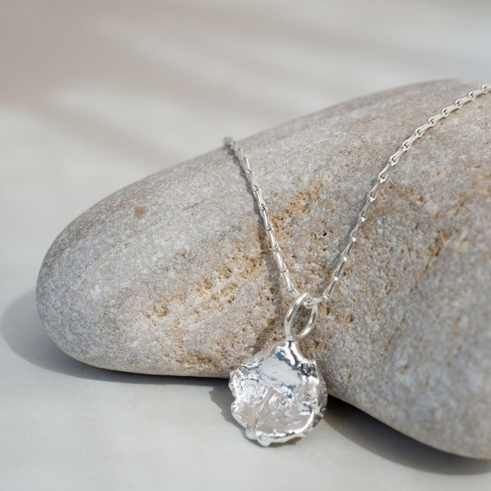 Sterling Silver Watercast Charm Necklace Four