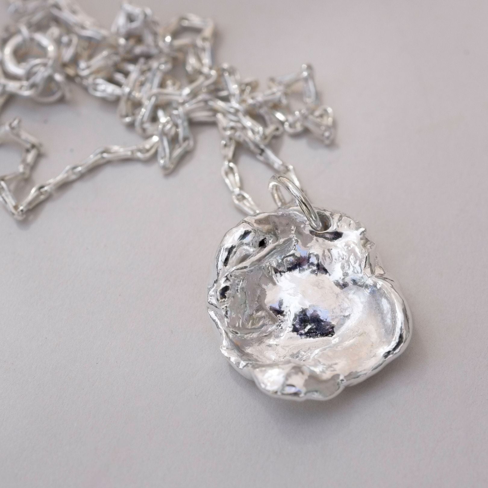 Sterling Silver Watercast Necklace