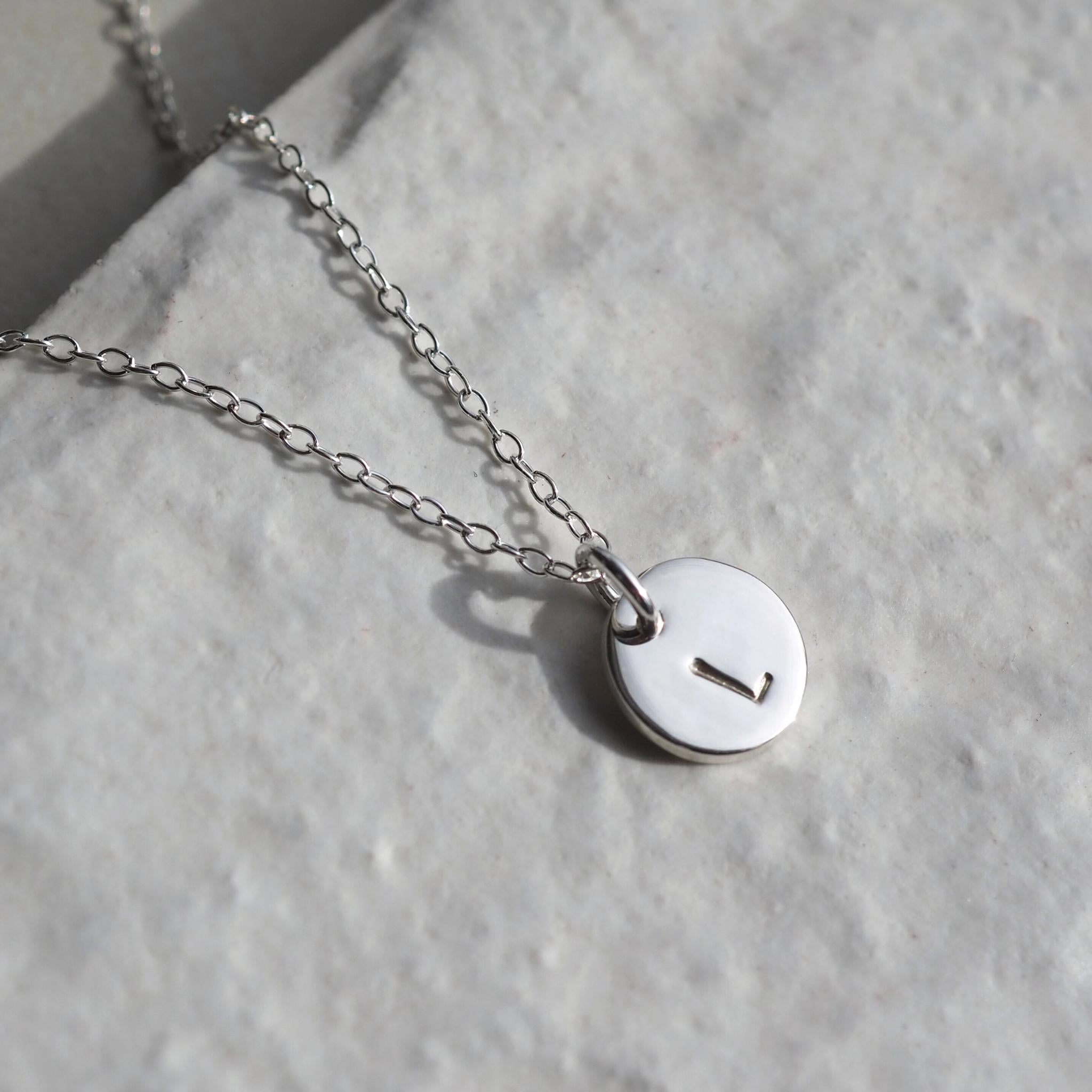 Initial Disc Necklace 